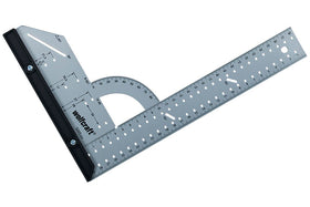 Echer multifunctional cu raportor si sablon gauri 28x50cm WOLFCRAFT 5206000