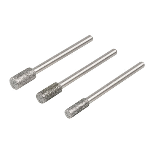 Set 3x stifturi diamantate de slefuit, cilindrice - Wolfcraft 5987000
