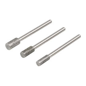 Set 3x stifturi diamantate de slefuit, cilindrice - Wolfcraft 5987000