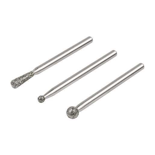 Set 3x stifturi diamantate de şlefuit, sferice si conice - Wolfcraft 5988000