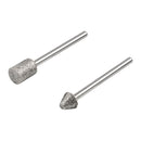 Set 2x stifturi diamantate de slefuit, cilindrică si conica - Wolfcraft 5989000-1