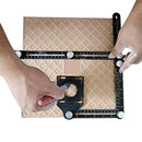 Sablon 6 laturi aluminiu pt. gaurire si marcare unghiuri si gauri tevi (gresie, faianta)-1