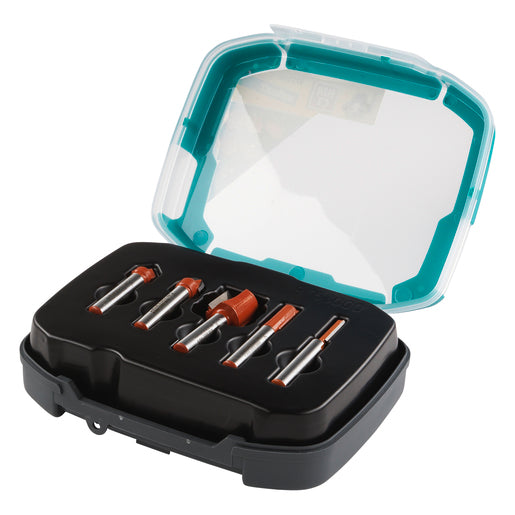 Set 5x freze lemn pt. nuturi, canale - Wolfcraft 8753000 (Oberfreza, masina frezat)