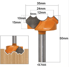 Set 2x freze cu cercuri duble pt lemn, model Dragon Ball 8MM - 0