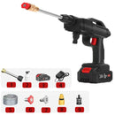 Set pistol presiune cu jet de apa portabil, pe acumulator, baterie 21V (spumare, 2 jeturi)-6