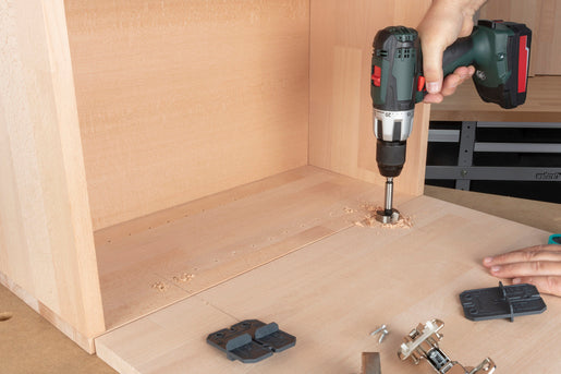 Set sablon de gaurire pt. balamale/fitinguri, Ø 26 mm, 5 piese - Wolfcraft 4655000