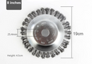 Disc cu sarma pentru motocoasa de umar, trimmer iarba, 20 cm-3