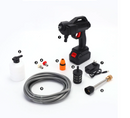 Set pistol presiune cu jet de apa portabil, pe acumulator, baterie 21V (spumare, 2 jeturi)-3