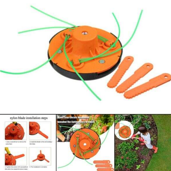 Cap de taiere pentru motocoasa de umar, 2-in-1, cu fire si lame