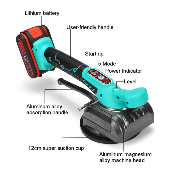 Unealta tip vibrator cu ventuza pentru gresie si faianta, cu 2x baterii