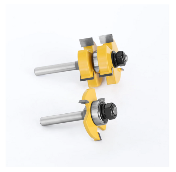 Set 2x freze lamba si uluc, nut si feder cu rulmenti, 32mm imbinare tip parchet, lambriu, 8mm