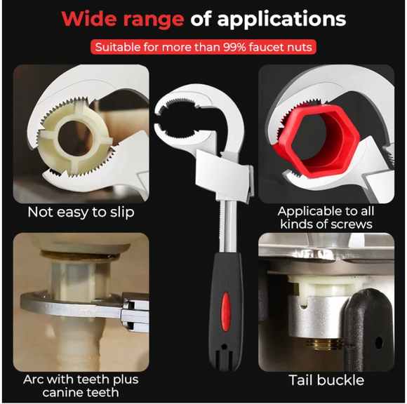 Cheie universala reglabila cu doua falci, doua capete