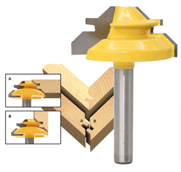 Freza lemn pentru imbinari rame la 90° Coada 8mm (33mm sau 51mm) - 0