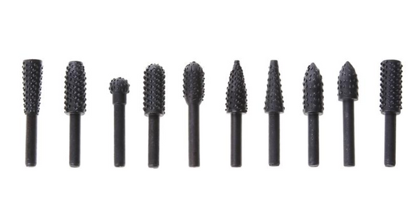 Set 10x Freze cu raspel universale, pentru masina gaurit sau polizor drept