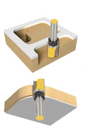 Freza tip ”I” deget pt. canale copiere, cu rulment, 20mm Coada de 8mm-2