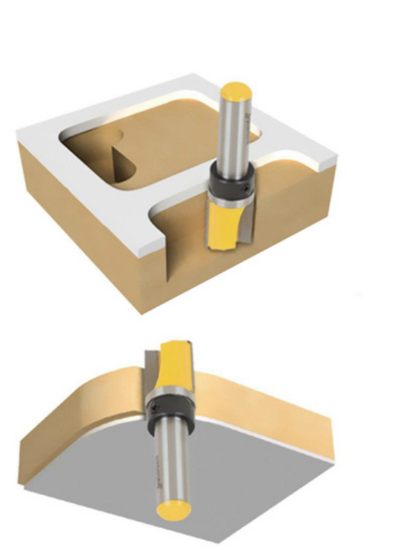 Freza tip ”I” deget pt. canale copiere, cu rulment, 20mm Coada de 8mm