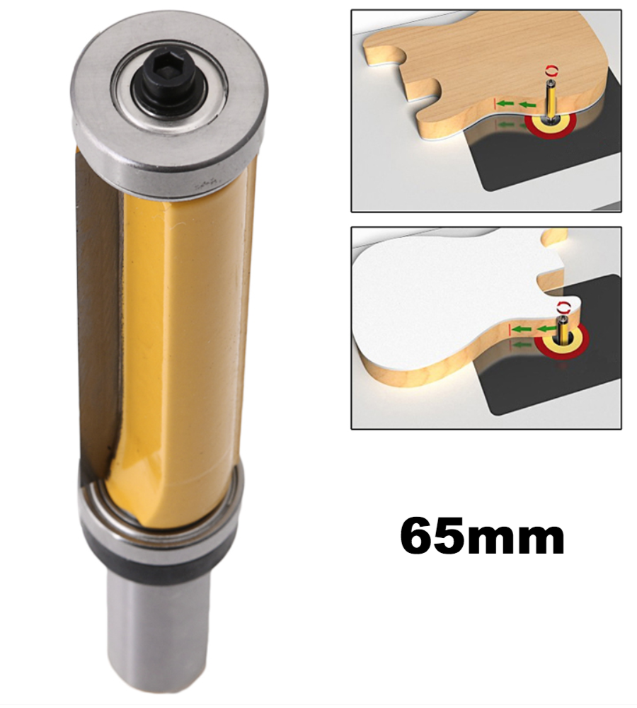 Freza lemn de copiere cu rulmenti, 65mm - coada 12.7mm sau 12mm