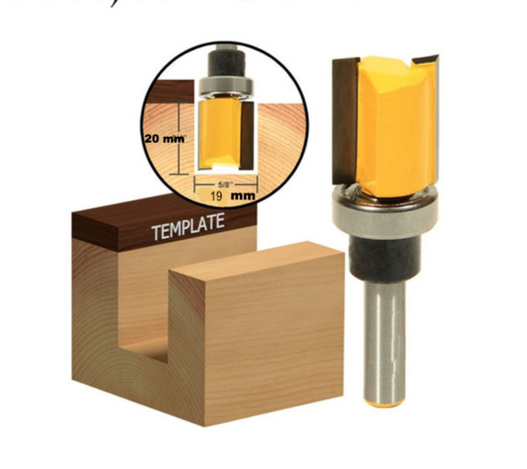 Freza tip ”I” deget pt. canale copiere, cu rulment, 20mm Coada de 8mm