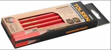 Set 12x Creioane Tamplarie 10 X 7.5 X 176 MM, Rosu+Albastru