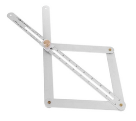 Raportor Universal Reglabil Tip Rigla 380mm Aluminiu - Masurare Unghiuri