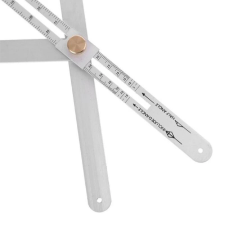 Raportor Universal Reglabil Tip Rigla 380mm Aluminiu - Masurare Unghiuri