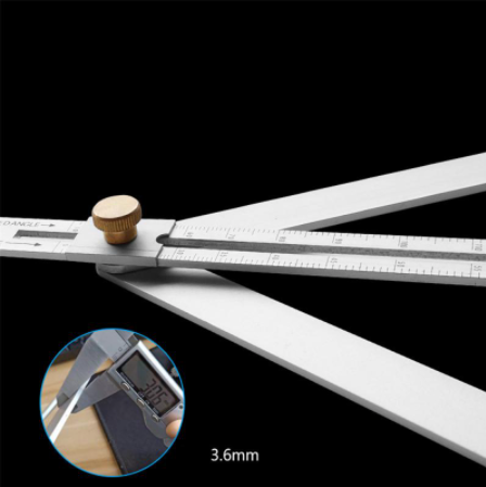 Raportor Universal Reglabil Tip Rigla 380mm Aluminiu - Masurare Unghiuri
