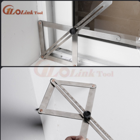Raportor Universal Reglabil Tip Rigla 380mm Aluminiu - Masurare Unghiuri