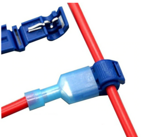 1x Pereche Conectori de Imbinat/Conectat Fire Electrice In 'T' (mama+tata) - 0