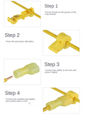 1x Pereche Conectori de Imbinat/Conectat Fire Electrice In 'T' (mama+tata)-5