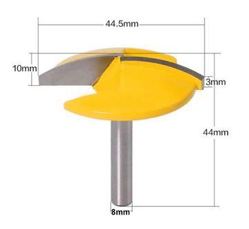 Freza Lemn Tip Canal Semirotund, Bol, Concav - Coada 8mm - 0