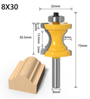 Freza lemn canturi/ profile tip 'BULLNOSE' (Semirotund, balustrada) COADA 8mm-2