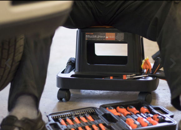 Scaun de Lucru cu Rotile si Compartimente Scule - HANDY