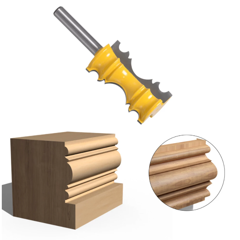 Freza Pentru Profil, Decor Lemn tip ”Coroana” - Coada 8mm