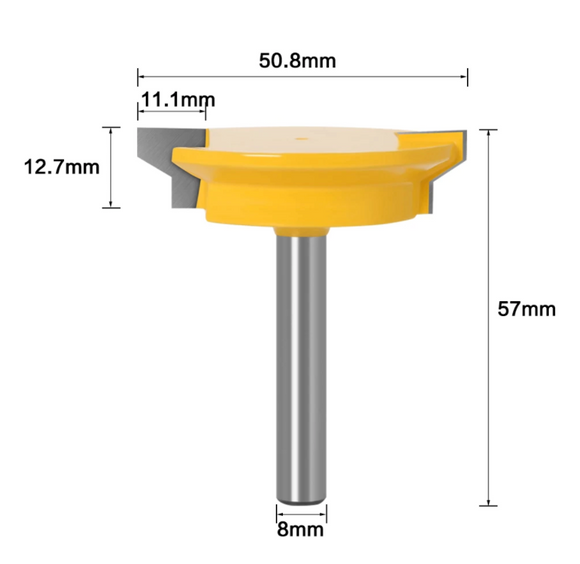 Freza Lemn Tip Palnie, Imbinari Cutii, Sertar mobila, Coada 8mm