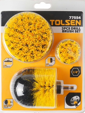 Set de perii curatare pentru bormasina 3 elemente, Tolsen