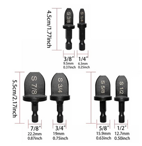 Set 6x expandoare, accesorii largit de tevi cupru, pentru bormasina - 0