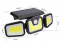 Reflector solar de exterior cu LED, senzor de miscare, 100 LED-uri