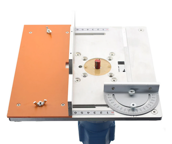 Masa, placa, suport inversat, aluminiu, pentru oberfreza de mana, cu ghidaj