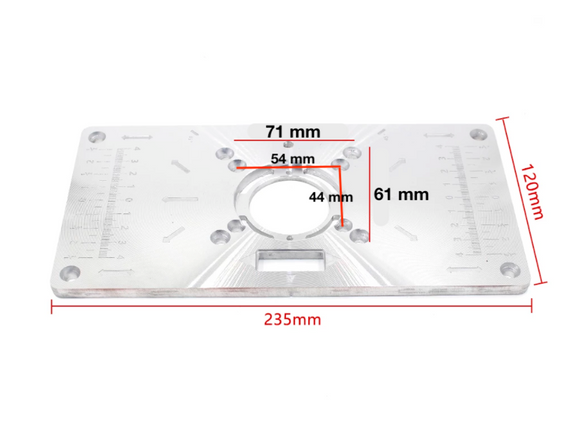 Placa, suport aluminiu pt masa, inversat, pentru oberfreza MICA