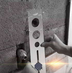 Sablon metalic pentru gauri si orificii tevi (instalatii sanitare, climatizare, etc) - 0