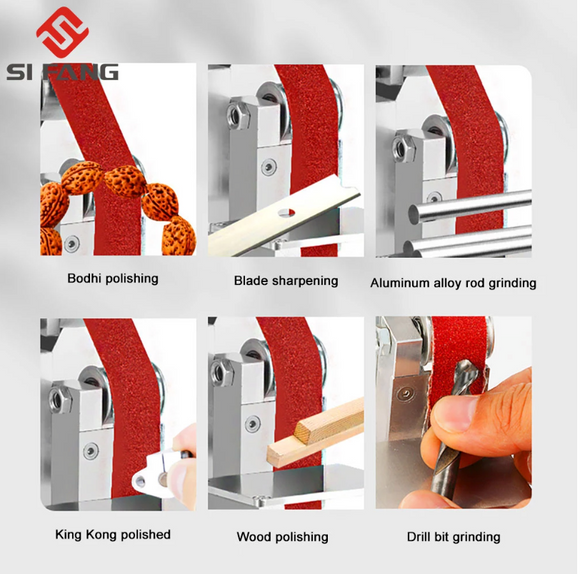 Slefuitor cu banda electric 220V, pentru banc, turatie variabila, multifunctional