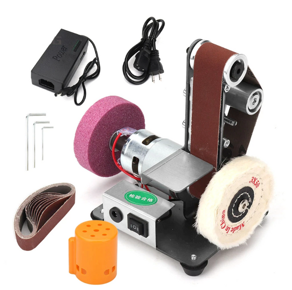 Slefuitor cu banda electric 220V, pentru banc, turatie variabila, multifunctional