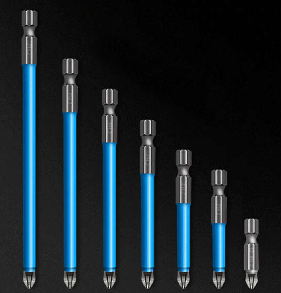 Set 7x PH2 capete magnetice de surubelnita lungi, prindere bit