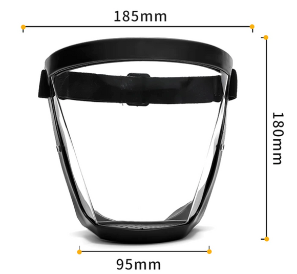 Masca de protectie CU FILTRU PM2.5, tip viziera, pe toata fata, flexibila, filtre inlocuibile + 2x filtre