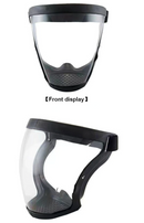 Masca de protectie CU FILTRU PM2.5, tip viziera, pe toata fata, flexibila, filtre inlocuibile + 2x filtre-5