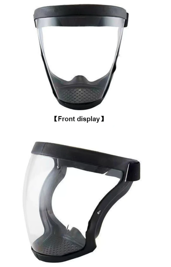 Masca de protectie CU FILTRU PM2.5, tip viziera, pe toata fata, flexibila, filtre inlocuibile + 2x filtre