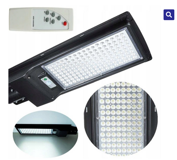 Lampa LED Solara stradala, 200W cu senzor miscare, telecomanda