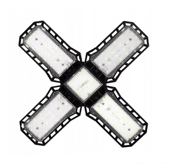 Lampa LED 360 ° fixare in dulie E27, cu 5 laturi, 60W, pliabila