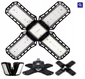 Lampa LED 360 ° fixare in dulie E27, cu 5 laturi, 60W, pliabila - 0