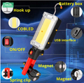 Lampa de lucru LED 3-in-1 cu baterii, cu magnet, incarcare USB